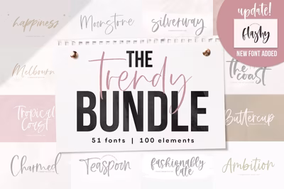 The Trendy Font BUNDLE Free Download