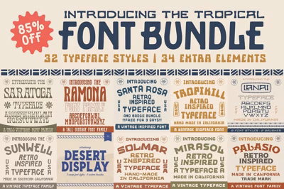 The Tropical Font Bundle Free Download