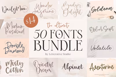 The Ultimate! 50 Fonts Bundle! Free Download