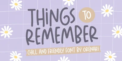 Things To Remember Font