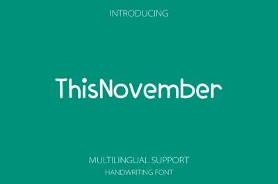 ThisNovember a Handwriting Font