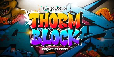 Thorm Block Graffiti Font