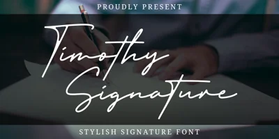 Timothy Signature Font