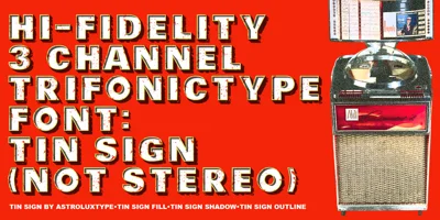 Tin Sign Font
