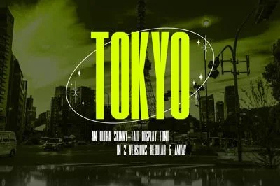 TOKYO-Ultra tall display font