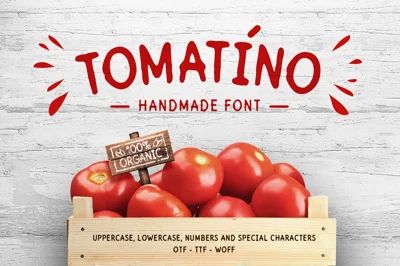 Tomatino. Handmade Sans Serif Font