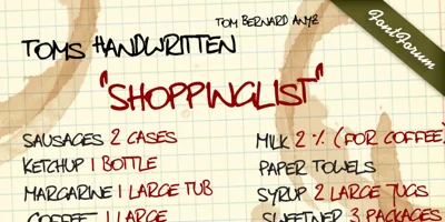 Toms Handwritten Font