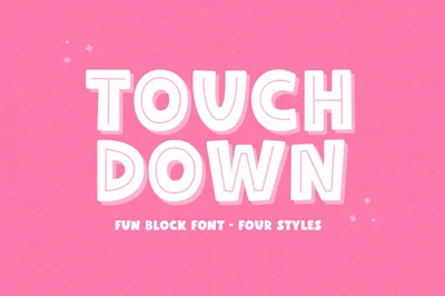 Touchdown | Cute Inline Font