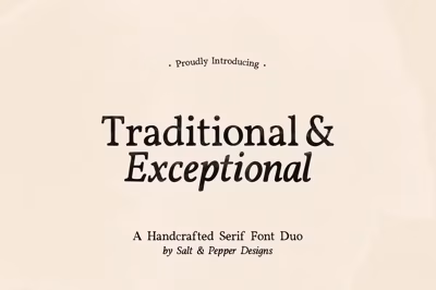 Traditional and Exceptional Font Duo Free Download