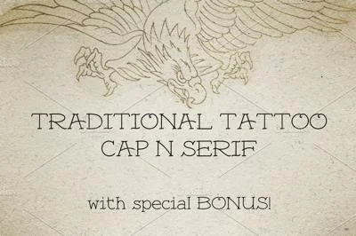 Traditional Tattoo Cap N' Serif Font