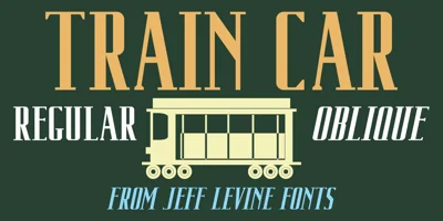 Train Car JNL Font