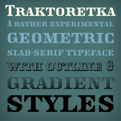 Traktoretka Font