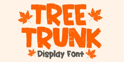 Tree Trunk Font