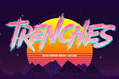 Trenches - Retro Horror Typeface