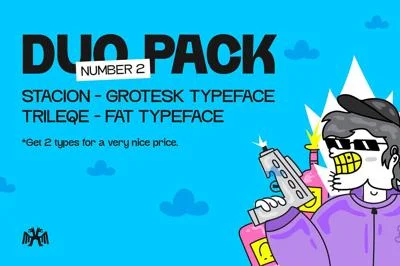 Trileqe + Stacion (Duo Font Pack)