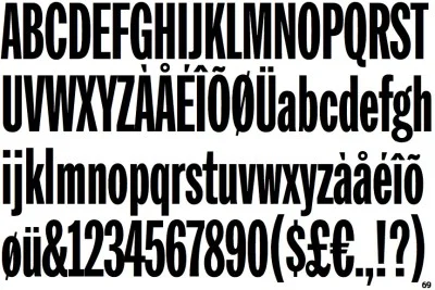 Triple Condensed Gothic Font