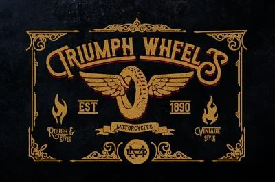 Triumph Wheels + Bonus Font