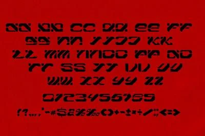 Trust Blood Typeface Y2k Tech Font