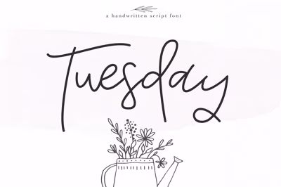 Tuesday - Handwritten Script Font Free Download