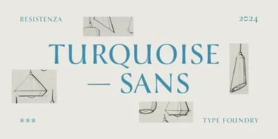 Turquoise Font