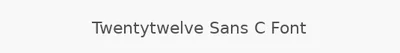 Twentytwelve Sans C Font