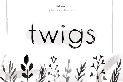 Twigs - A Handwritten Scribble Font