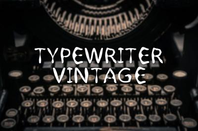 Typewriter Vintage Font Free Download