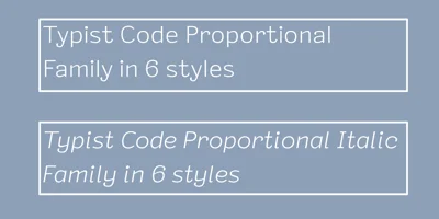 Typist Code Prop Font