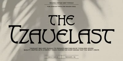 Tzavelast Font