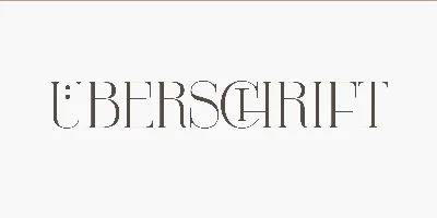 Uberschrift Font