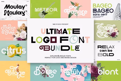 ULTIMATE LOGO FONT BUNDLE Free Download