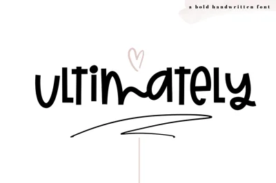 Ultimately - A Bold Handwritten Font