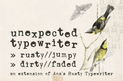 Unexpected Typewriter font