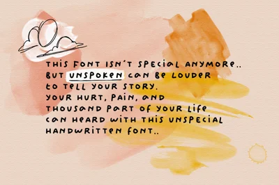 Unspoken | Story Handwritten Font