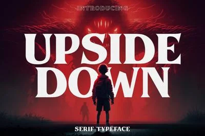 Upside Down - 1980s Retro Typeface