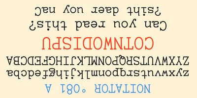 UpsidedownTOC Font