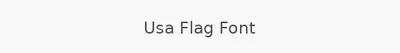 Usa Flag Font