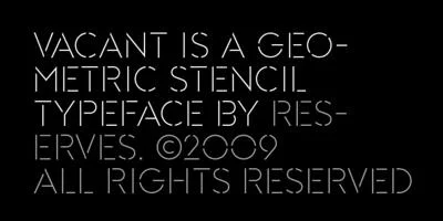 Vacant Font