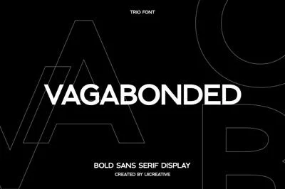 VAGABONDED Display Sans Serif Font