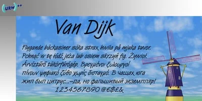 Van Dijk SB Font