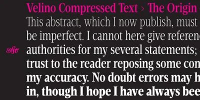 Velino Compressed Text Font