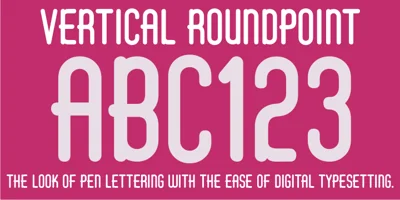 Vertical Roundpoint JNL Font