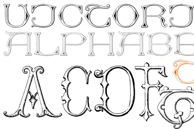 Victorian Alphabets PACK 19 FONTS !!