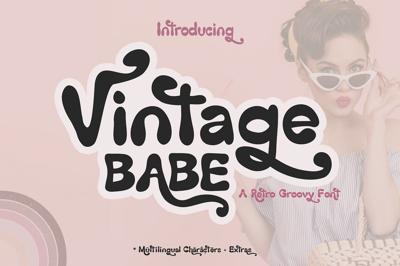Vintage Babe Retro Groovy Font Free Download