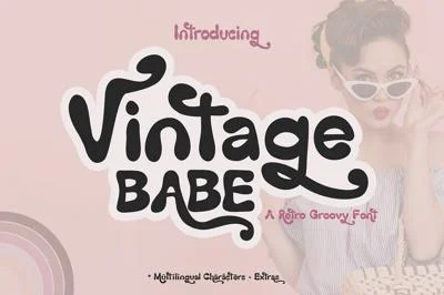 Vintage Babe Retro Groovy Font