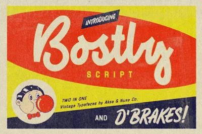 Vintage Fonts Bostly & D'brakes