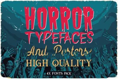 Vintage Horror Fonts&Posters Bundle