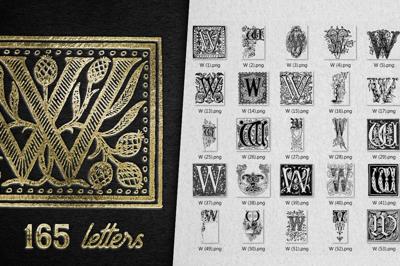 Vintage Letter W Vector And PNG Free Download