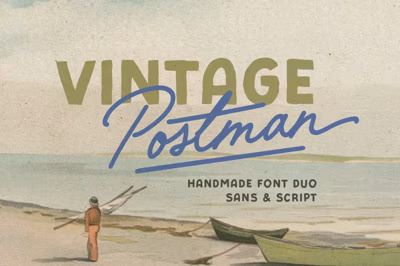 Vintage Postman - Handmade Font Duo Free Download