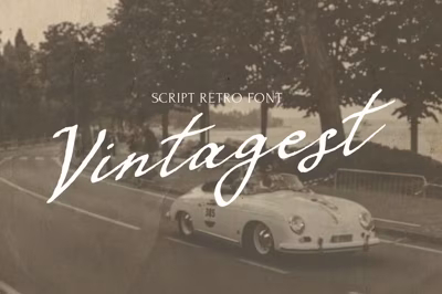 VINTAGEST retro script font typeface Free Download